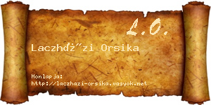 Laczházi Orsika névjegykártya